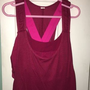 Workout tank top with built in sports bra